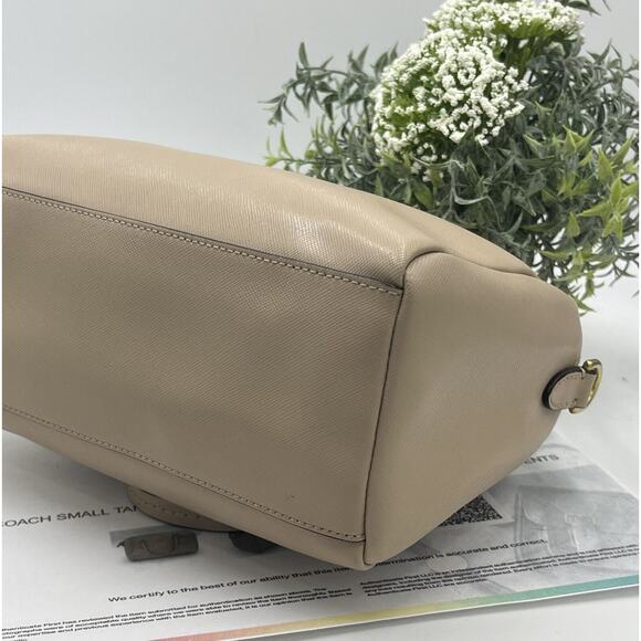 Coach F50430 Authenticated Bennett Mini Satchel,‎ Beige Sand Top Handle Bag - Picture 8 of 15